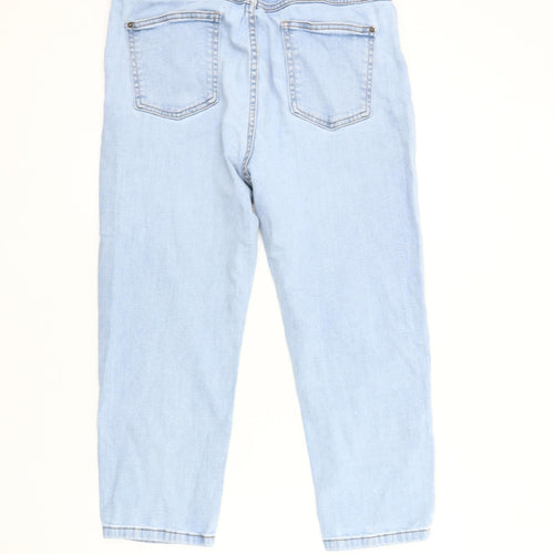 Marks & Spencer Women's Blue Cropped Denim Jeans - Size 14
