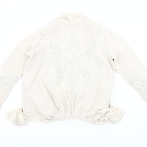 Mint Velvet Women's Ivory Wrap Cardigan Size 10