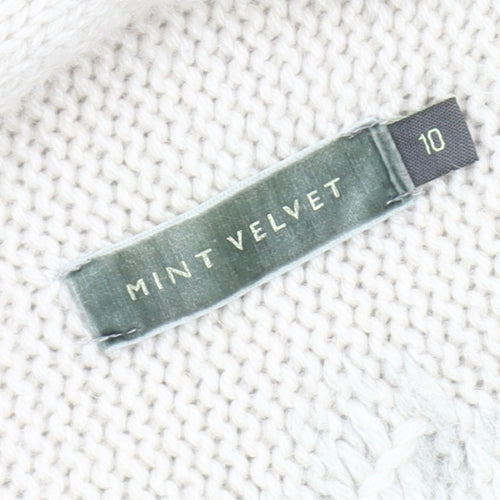 Mint Velvet Women's Ivory Wrap Cardigan Size 10