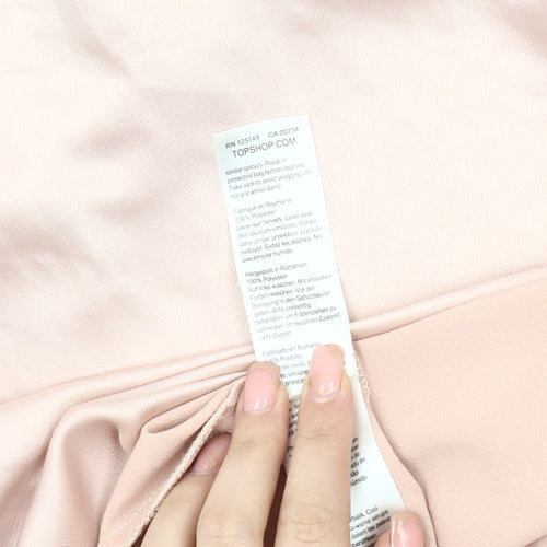 Topshop Women Pale Pink Slip Dress Size 10
