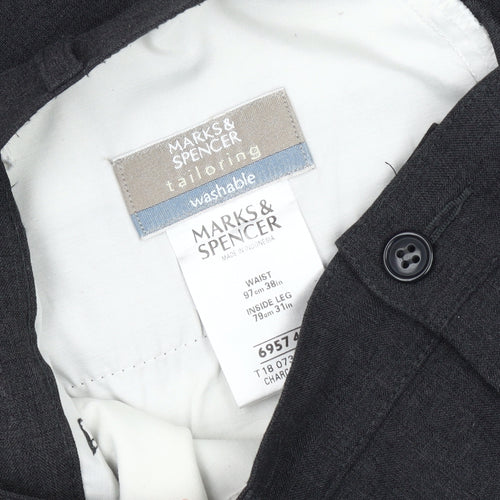 Marks and Spencer Black Men's Dress Pants 38W 31L