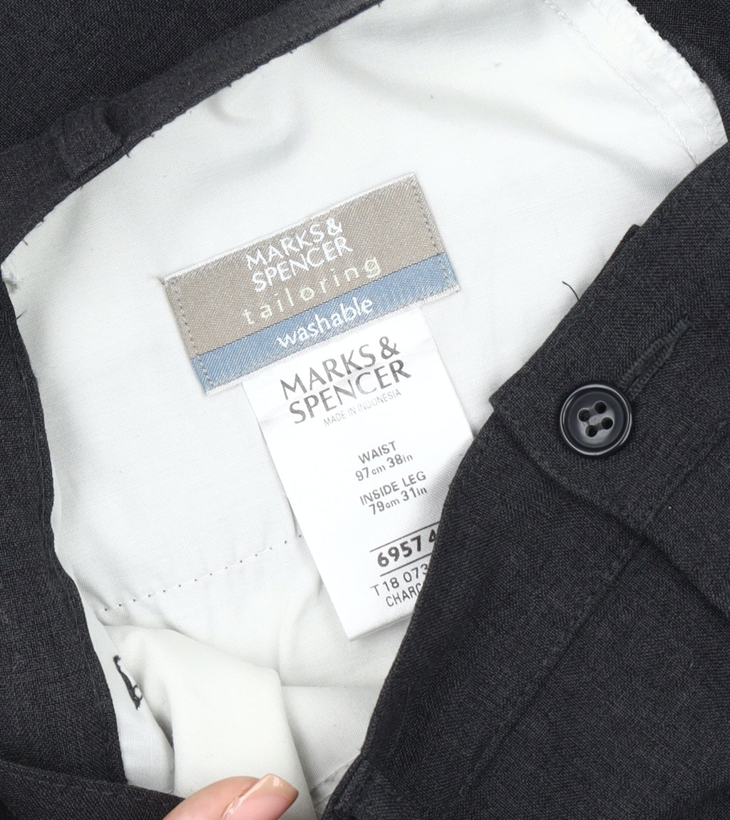 Marks and Spencer Black Men's Dress Pants 38W 31L
