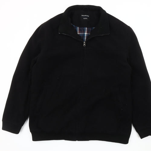 Greenwoods Men's Black XL Casual Zip Jacket
