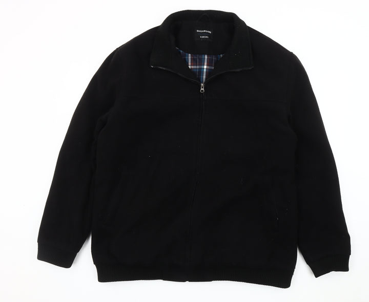 Greenwoods Men's Black XL Casual Zip Jacket