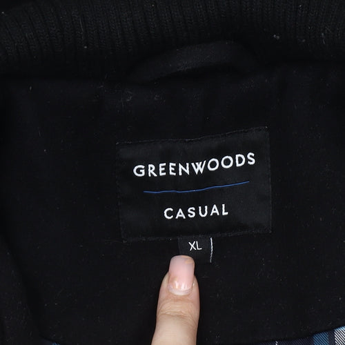Greenwoods Men's Black XL Casual Zip Jacket