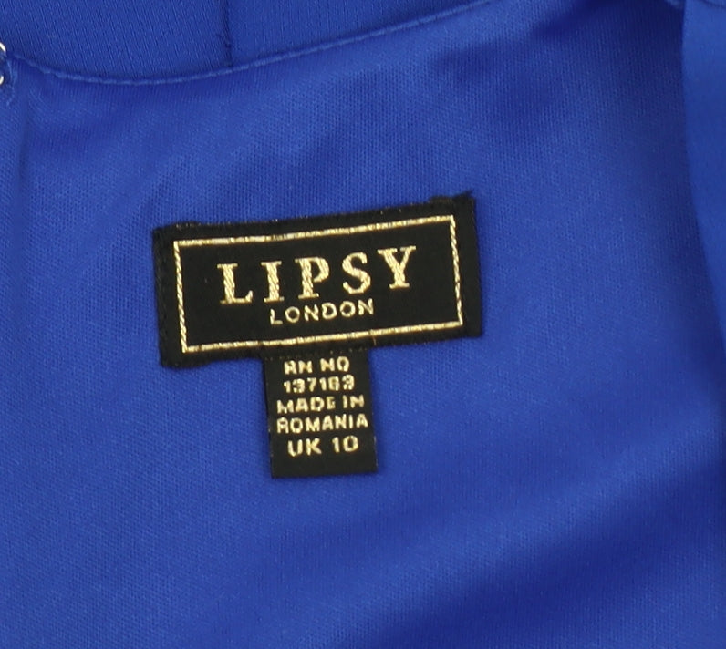 Lipsy Women's Blue Bodycon Dress Size 10