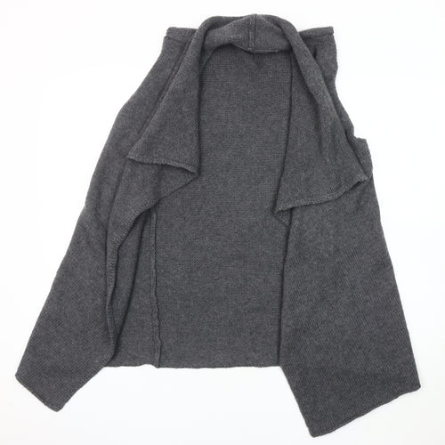 Cynthia Rowley Women's Grey Open Knit Open Front Cardigan L