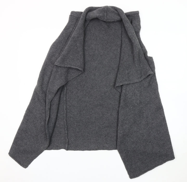 Cynthia Rowley Women's Grey Open Knit Open Front Cardigan L