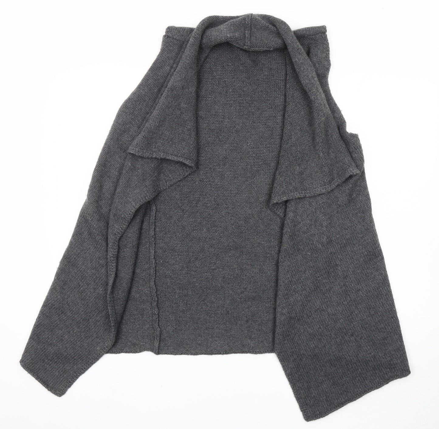 Cynthia Rowley Women's Grey Open Knit Open Front Cardigan L