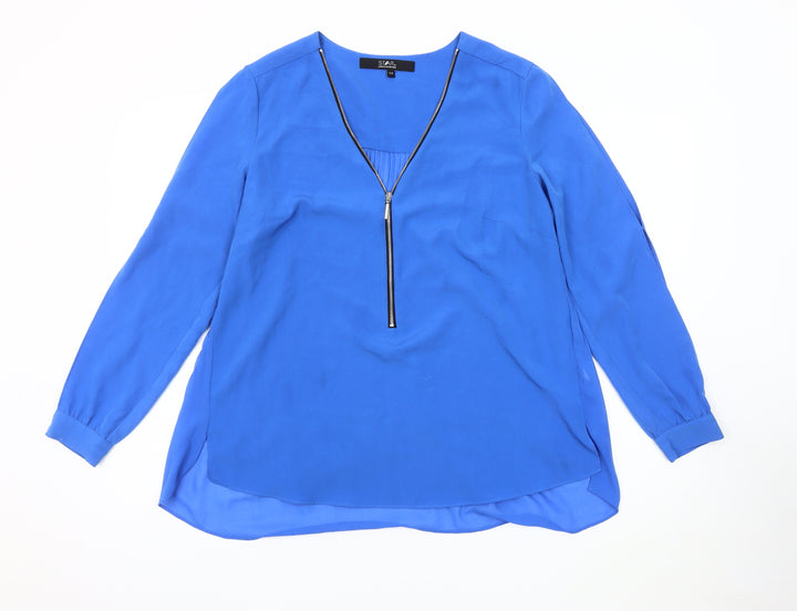 Star by Julien Macdonald Women's Blue Tunic Blouse, Size 14