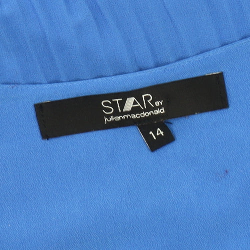 Star by Julien Macdonald Women's Blue Tunic Blouse, Size 14