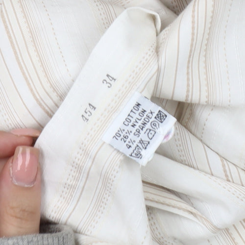 Lakeland Men's Beige XL Long Sleeve Striped Shirt