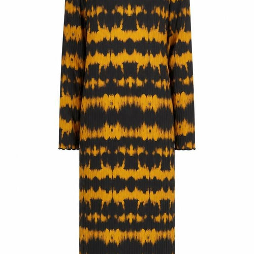 Missguided Women's Black Orange Tie Dye Midi Dress Size 8
