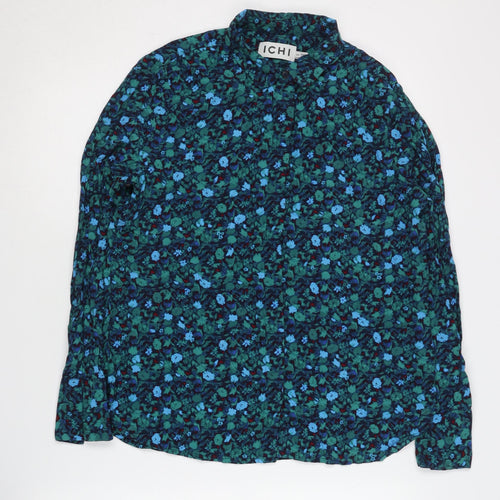 ICHI Women's Multicoloured Floral Blouse Size 8