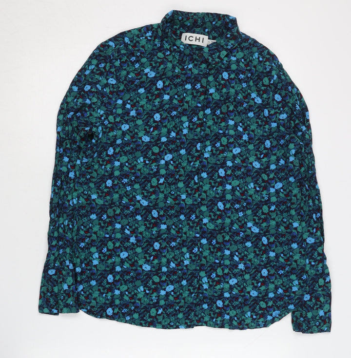 ICHI Women's Multicoloured Floral Blouse Size 8