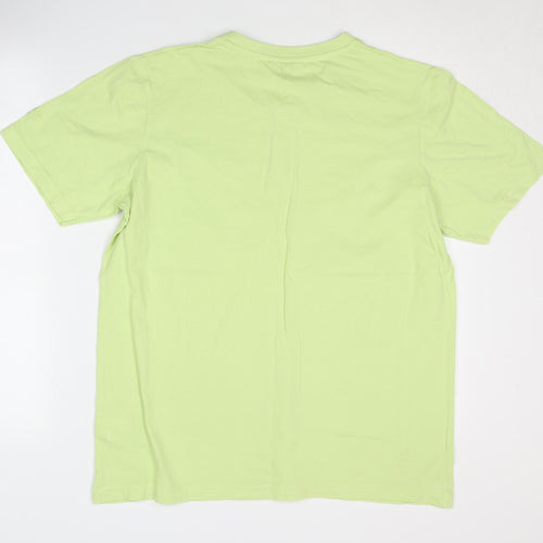 Cotton Traders Men’s Green Henley T-Shirt L