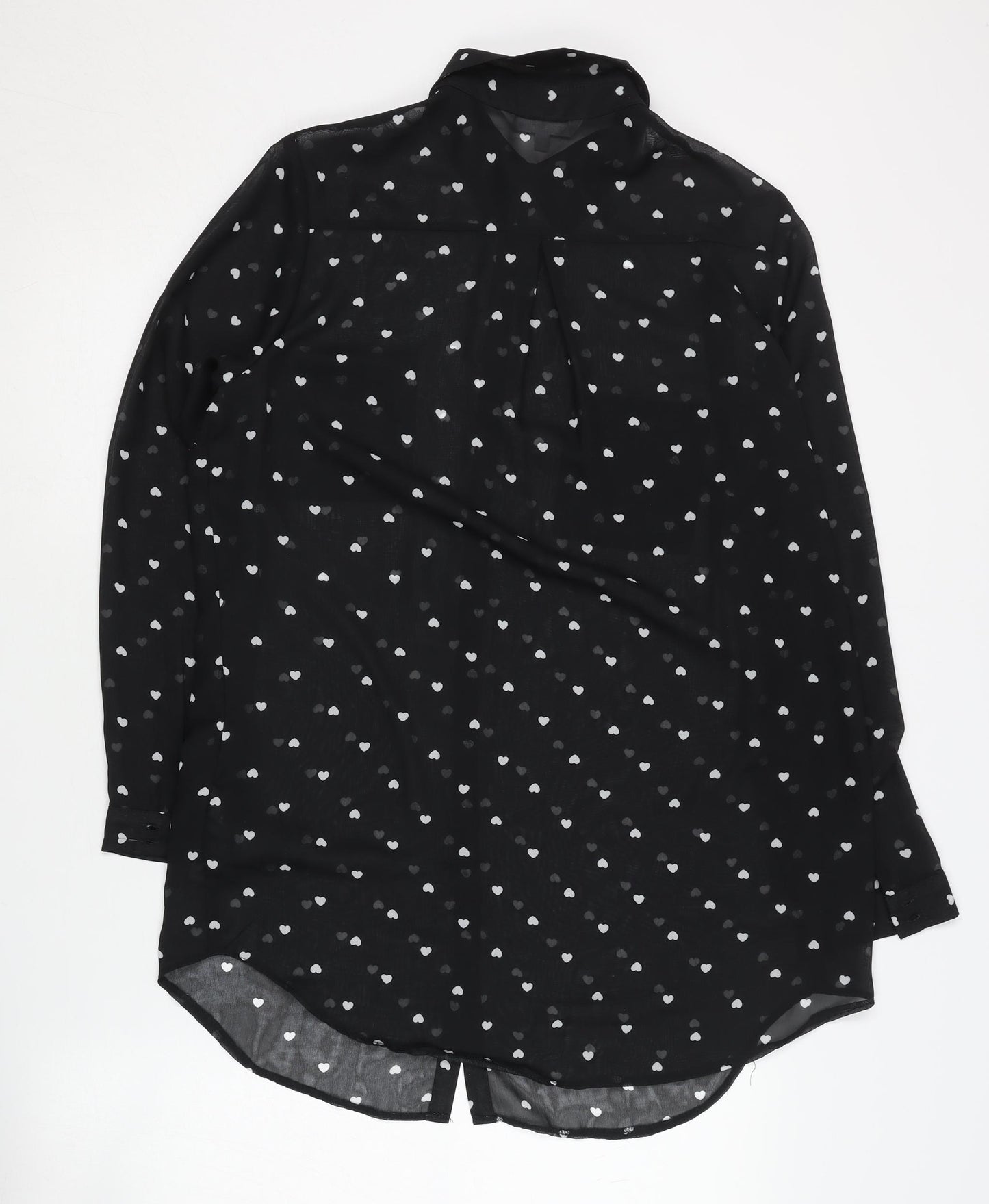 Red Herring Women's Black Button-Up Shirt Size 12