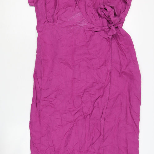 MNG Women's Pink Wrap Dress Size 12