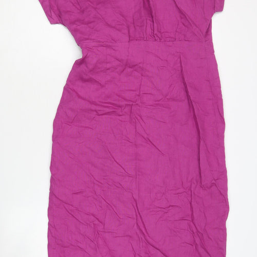 MNG Women's Pink Wrap Dress Size 12