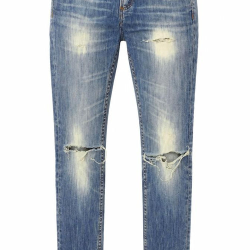 Firetrap Men's Blue Slim Tapered Jeans, 28 Waist, Distressed