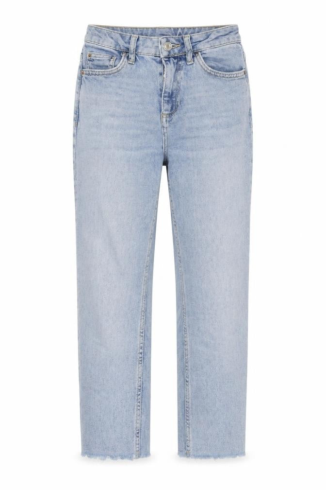 Front view of Topshop Women Blue Straight Jeans, size 8