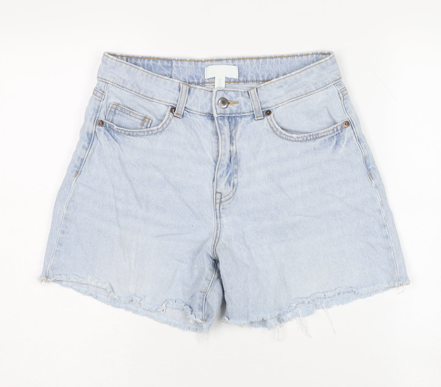 H&M Women's Blue Cut-Off Denim Shorts, Size 10