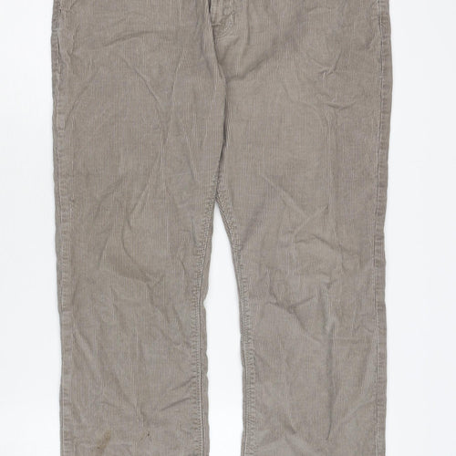 Marks and Spencer Men's Beige Corduroy Trousers Size 32