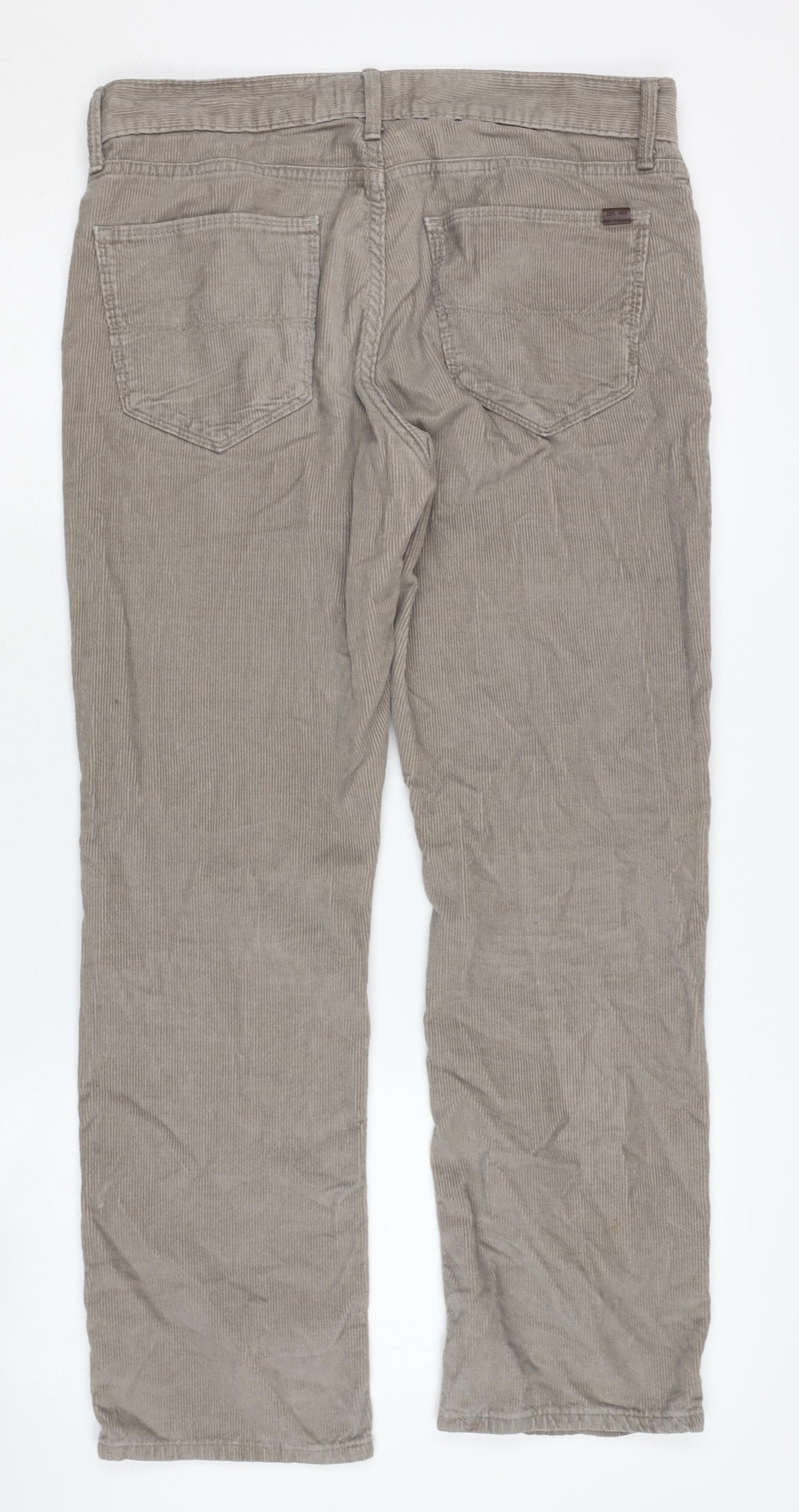 Marks and Spencer Men's Beige Corduroy Trousers Size 32