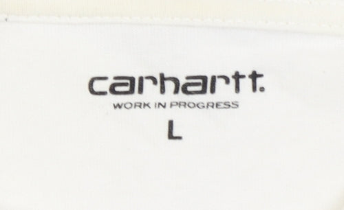 Carhartt WIP Men's White Long Sleeve Mock Neck T-Shirt L