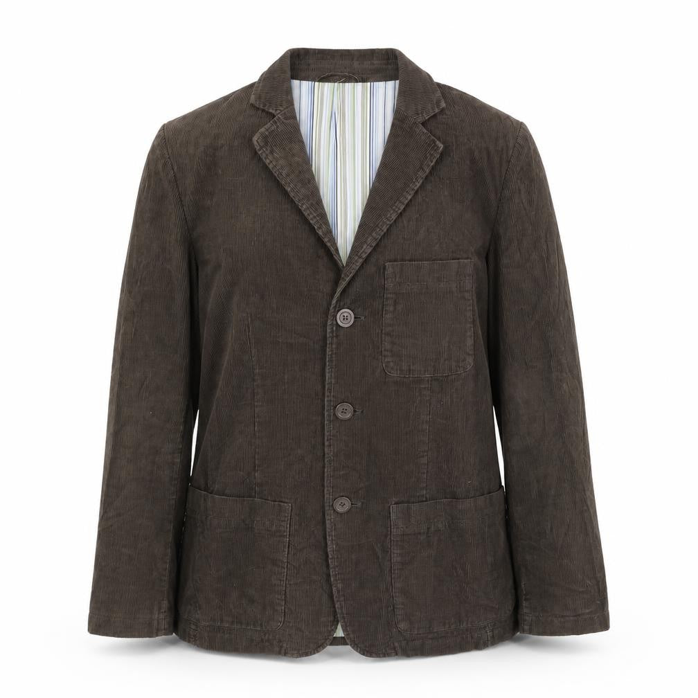 Front view of H&M Women's Brown Corduroy Sport Coat, size S