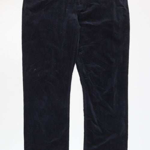 PAIGE Blue Corduroy Trousers Unisex Adults Size 30
