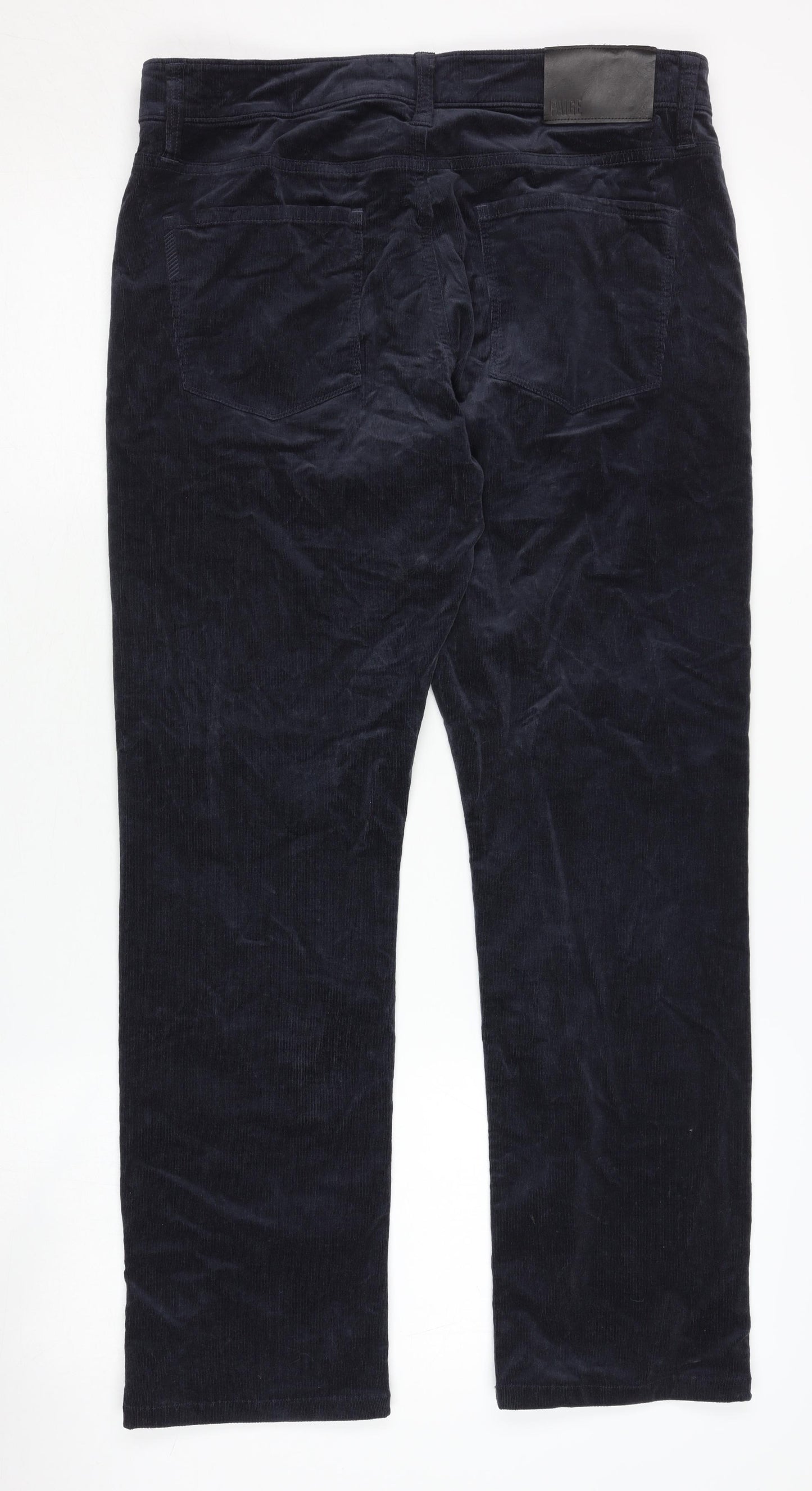 PAIGE Blue Corduroy Trousers Unisex Adults Size 30