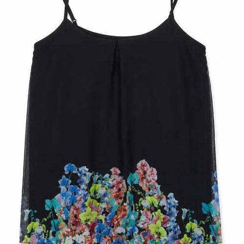 Coast Women's Black Floral Camisole Tank Top Size 6