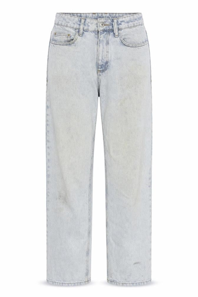 Front view of Collusion Women's Light Blue Straight Jeans, size 10