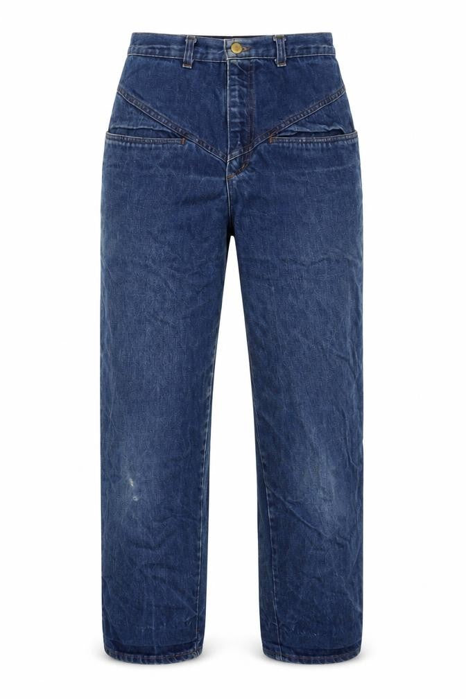 Front view of Rifle Men's Blue Straight Jeans, size L