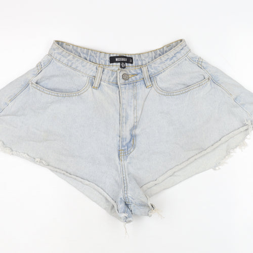 Missguided Women's Blue Denim Cut-Off Shorts Size 8