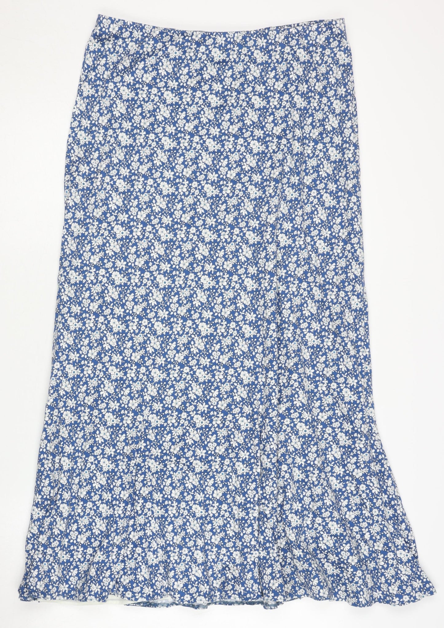 David Nieper Women’s Blue Floral Midi A-Line Skirt