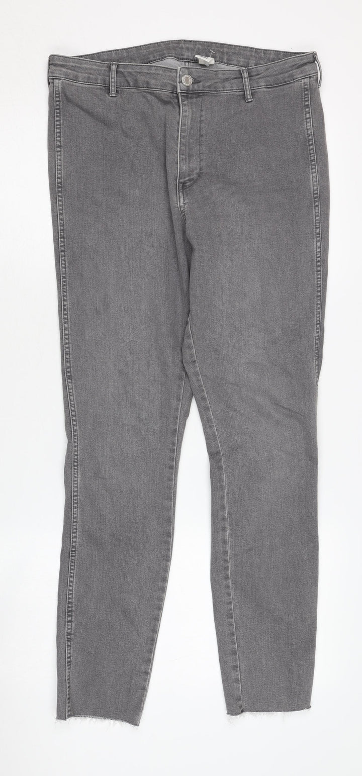 H & M Women’s Grey Skinny High Waist Jeans Size 32