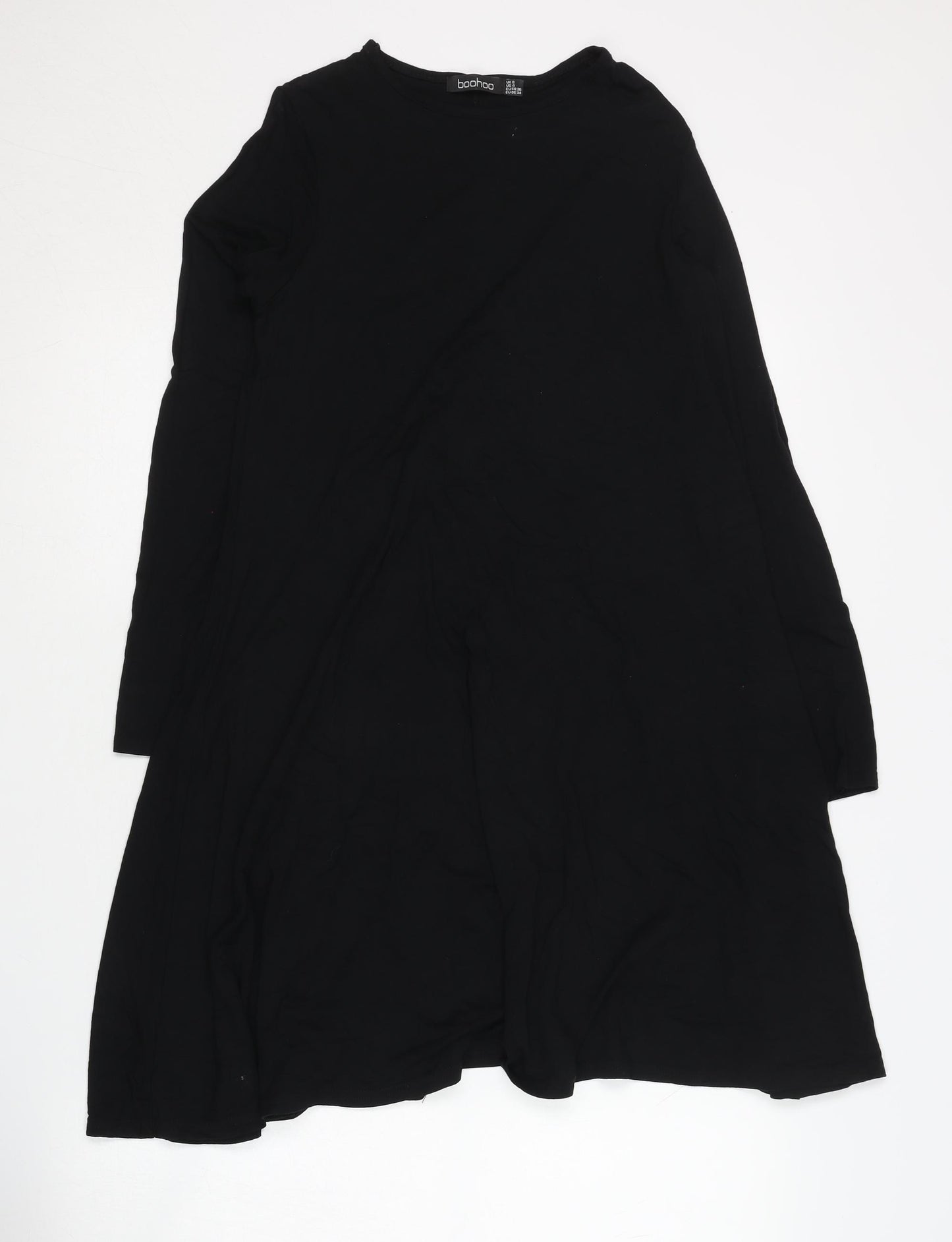 boohoo Women's Black Long Sleeve Dress Size 8