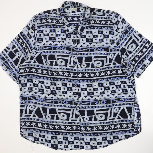 C&A Women's Blue Geometric Blouse Size 20