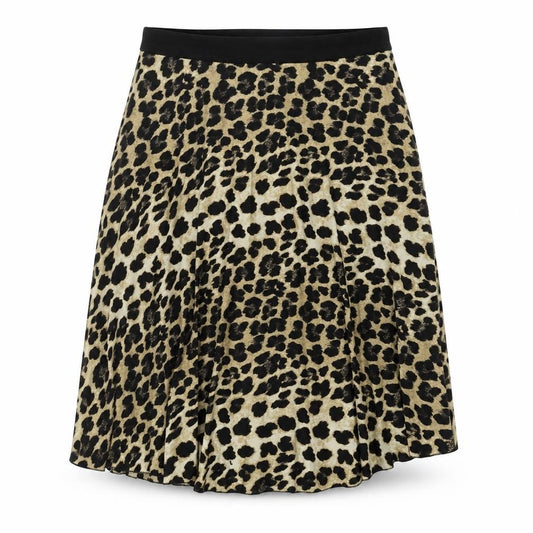 Front view of Zara Women’s Animal Print Skirt - Multicoloured UK 12