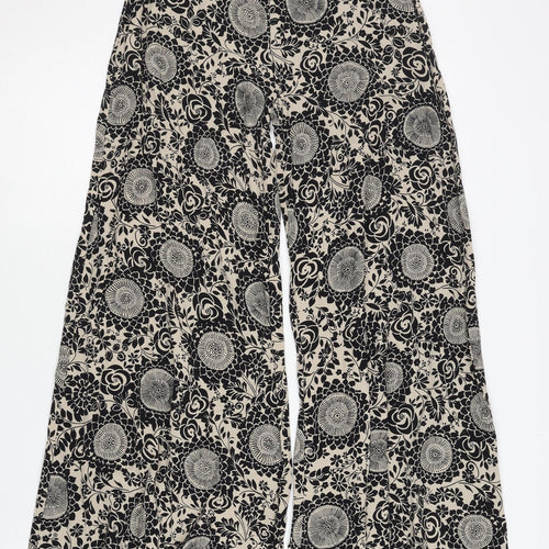 Topshop Women's Multicoloured Wide-Leg Trousers