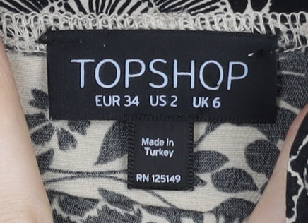 Topshop Women's Multicoloured Wide-Leg Trousers