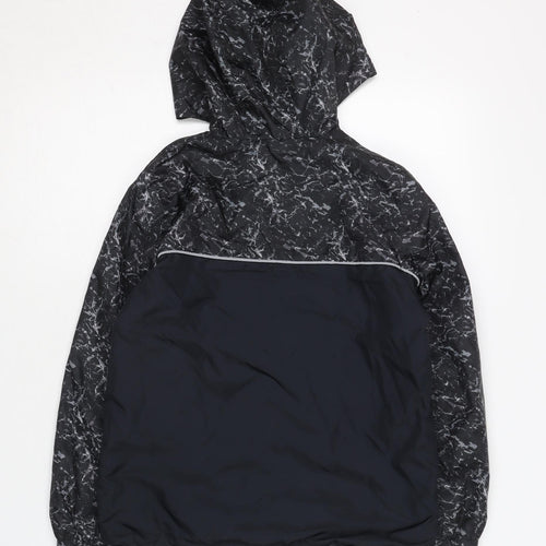 Marks and Spencer Girls Black Windbreaker Jacket 8-9 Years