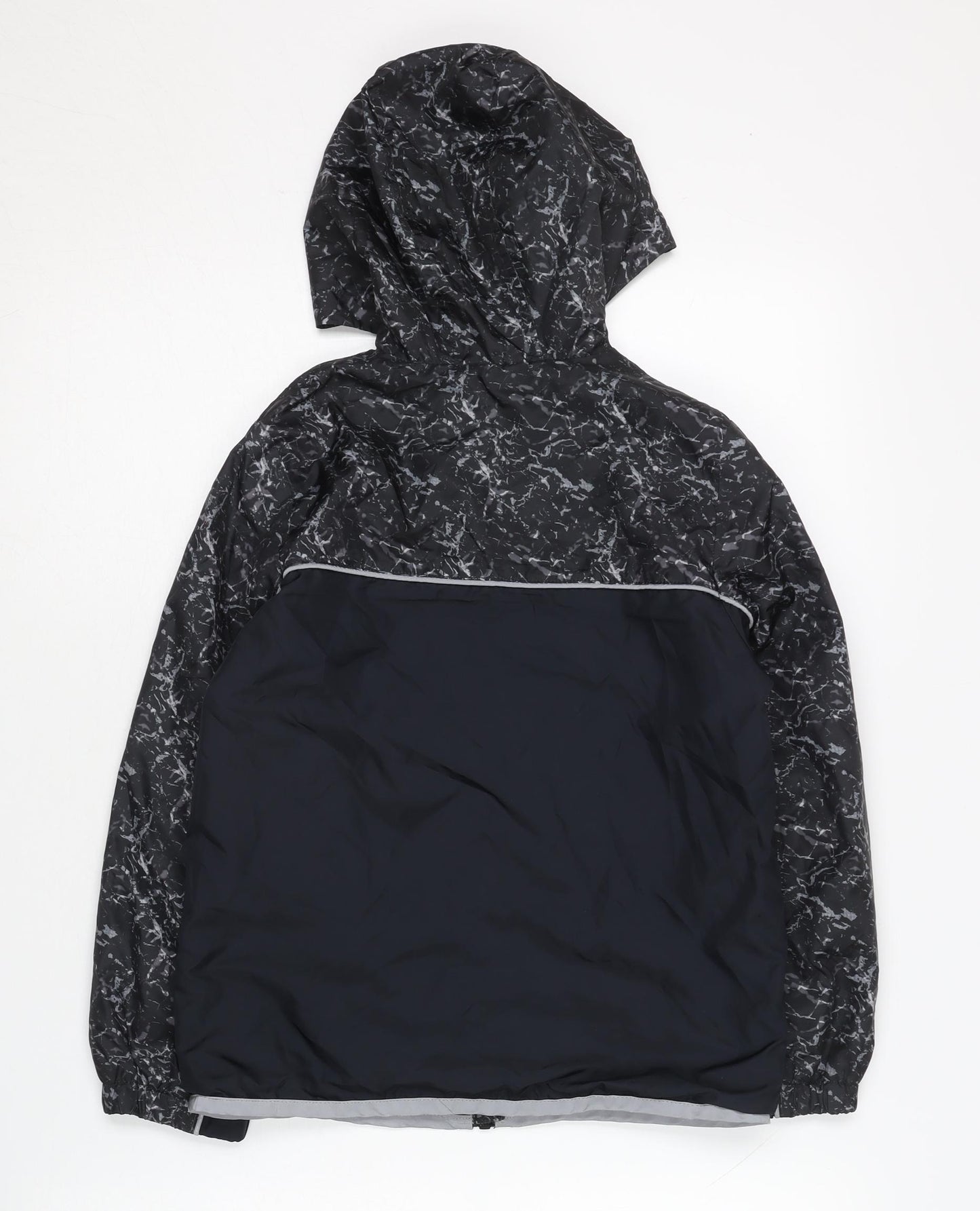 Marks and Spencer Girls Black Windbreaker Jacket 8-9 Years