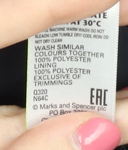 Marks and Spencer Girls Black Windbreaker Jacket 8-9 Years