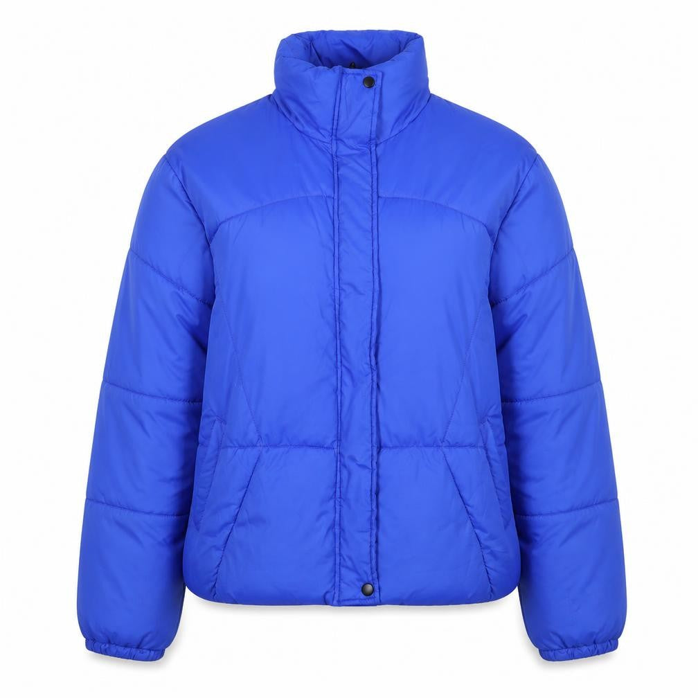 M Women's Blue Puffer Jacket Size 6, Full Zip