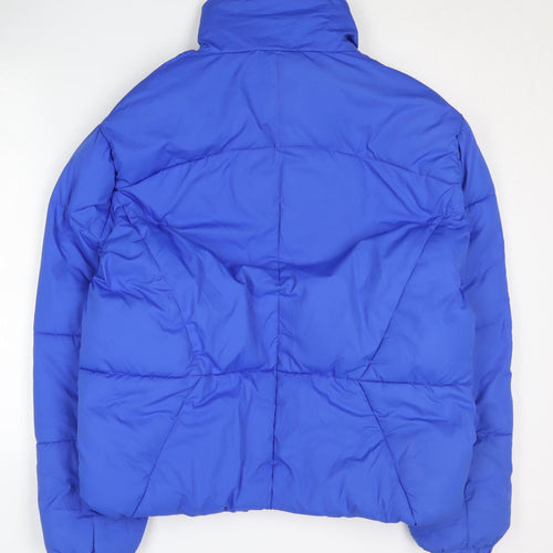 M Women's Blue Puffer Jacket Size 6, Full Zip