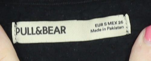 Pull & Bear Women's Black Sweatshirt Size 8