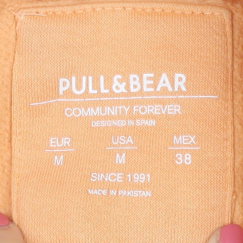 Pull & Bear Unisex Orange M Pullover Hoodie